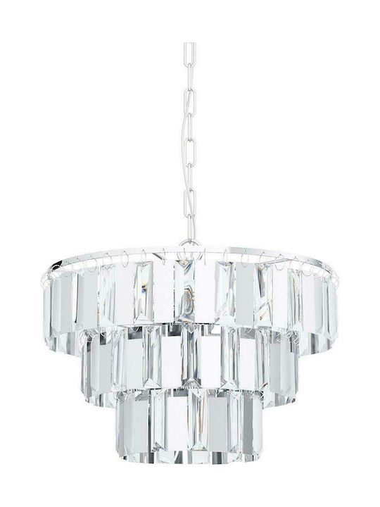 Eglo Erseka Kronleuchter 5xE14 Ø5cm mit Kristallen Transparent 99095