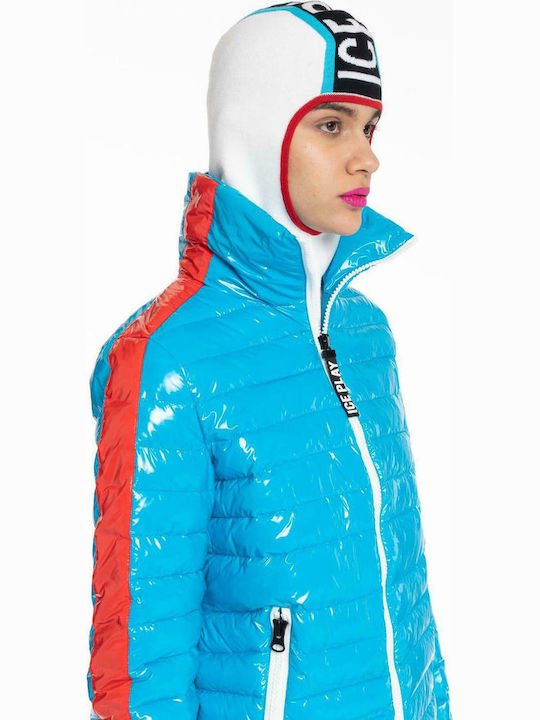 Ice Play Kurz Damen Puffer Jacke für Winter Blau