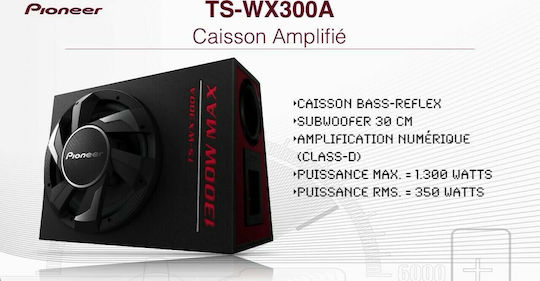 Pioneer Αυτοενισχυόμενο Subwoofer Αυτοκινήτου 12" 350W RMS με Κούτα