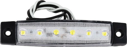GloboStar Πλευρικό Φώς Όγκου Φορτηγών 10-30V - Λευκό 79900