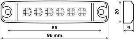 Lampa Truck Volume Lights 1pcs 12 / 24V - White L9700.7
