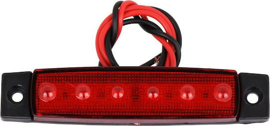 GloboStar Πλευρικό Φώς Όγκου Φορτηγών 10-30V - Κόκκινο 79901