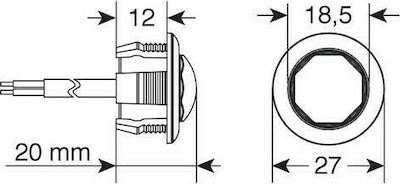 Lampa Lkw-Volumenlicht 12 / 24V - Orange 41484