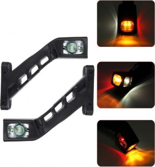 Truck Volume Lights 2pcs Set of LED Triple Volume Lights 12 / 24V - Multicolour 2XMAR130