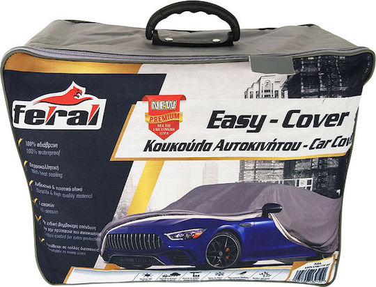 Feral Premium Easy Cover Κουκούλα Αυτοκινήτου με Τσάντα Μεταφοράς 533x178x119cm Αδιάβροχη XLarge