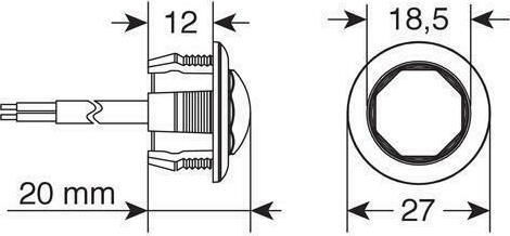 Lampa Lkw-Volumenlichter 1Stück 12 / 24V - Rot L4148.3