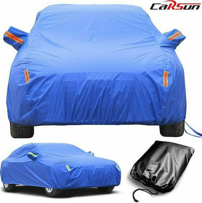 Carsun Acoperă pentru Mașină 570x175x120cm Impermeabil XXLarge care se fixează cu curele