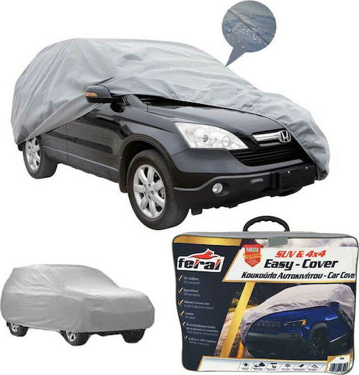 Feral Premium Car Covers with Carrying Bag 403x152x145cm Waterproof Small for SUV/JEEP with Elastic Straps