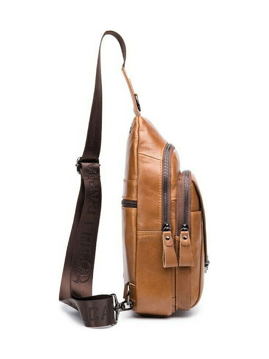 XB-110 Leather Men's Bag Sling Tabac Brown
