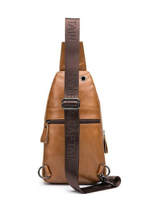 XB-110 Leather Men's Bag Sling Tabac Brown