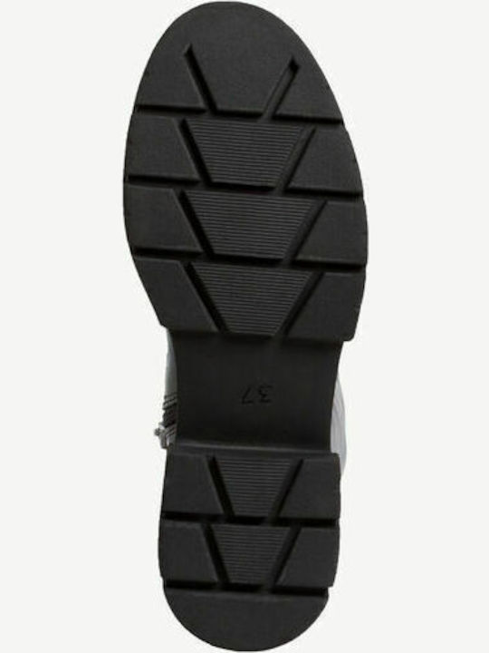 Leder Damenstiefel Schwarz