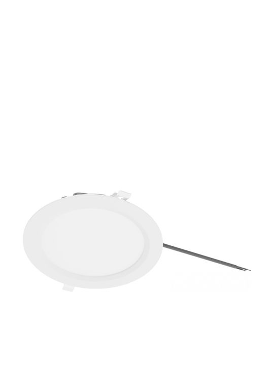 Elvhx Στρογγυλό Χωνευτό LED Panel 32W με Φυσικό Λευκό Φως 4000K 22.1εκ.