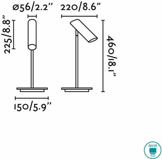 Faro Barcelona Link Decorative Lamp with Socket for Bulb GU10 Bronze