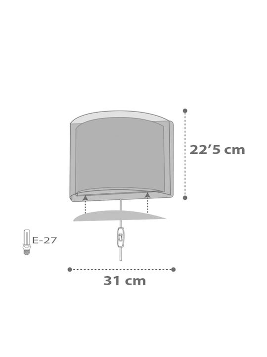 Ango Plastic Kids Wall Light Vichy