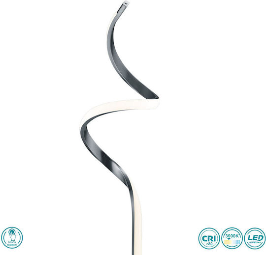 Trio Lighting Course LED Stehleuchte H149xB33cm. mit Warmweißem Licht 950lm Silber