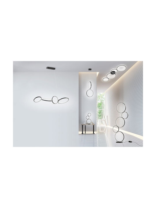 Trio Lighting Rondo LED Stehleuchte H115xB47cm. mit Warmweißem Licht 3200lm Schwarz