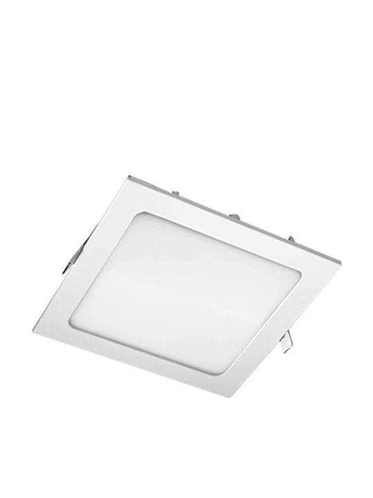 Vito Τετράγωνο Χωνευτό LED Panel 18W με Φυσικό Λευκό Φως 4000K 22.5x22.5εκ.