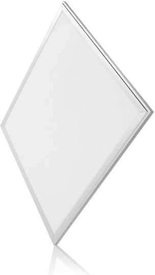 Aca Pătrat Încastrat Panou LED Putere 40W cu Alb Cald Lumini 60x60cm.