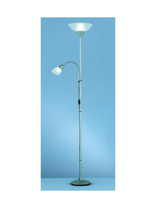 Trio Lighting Erzwo Φωτιστικό Δαπέδου Υ180xΜ28εκ. με Ντουί για Λαμπτήρα E27 Λευκό