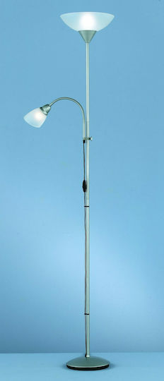 Trio Lighting Erzwo Floor Lamp H180xW28cm. with Socket for Bulb E27 White