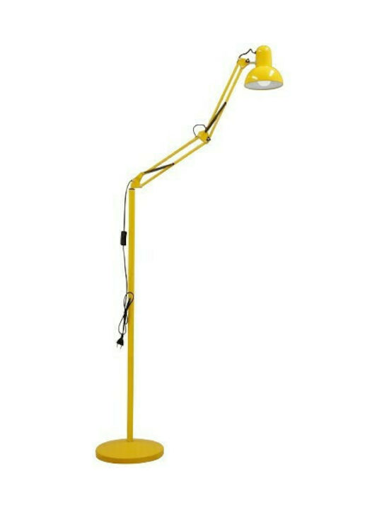 GloboStar Audrey Vintage Stehleuchte H190xB15cm. mit Fassung für Lampe E27 Gelb