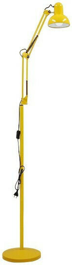 GloboStar Audrey Vintage Lampa de podea Î190xL15cm. cu Soclu pentru Bec E27 Galben