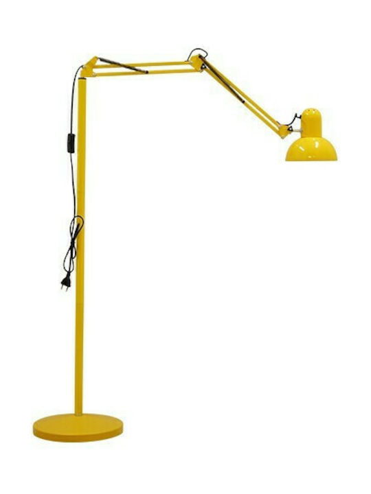 GloboStar Audrey Vintage Stehleuchte H190xB15cm. mit Fassung für Lampe E27 Gelb