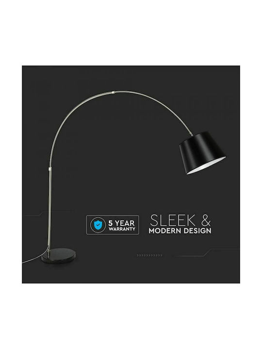 V-TAC Vintage Stehleuchte H196xB192cm. mit Fassung für Lampe E27 Schwarz