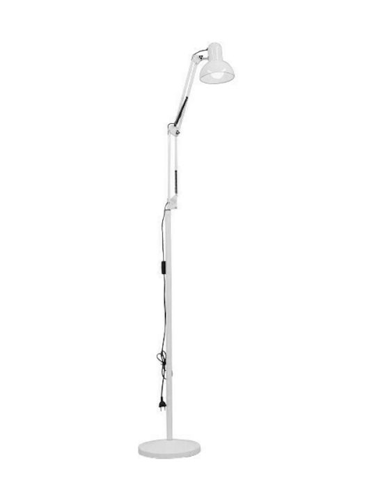 GloboStar Audrey Vintage Floor Lamp H190xW27.5cm. with Socket for Bulb E27 White