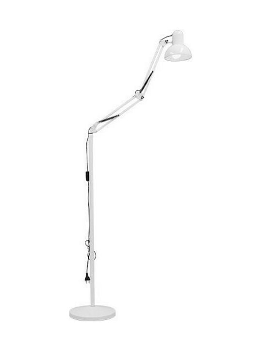 GloboStar Audrey Vintage Floor Lamp H190xW27.5cm. with Socket for Bulb E27 White