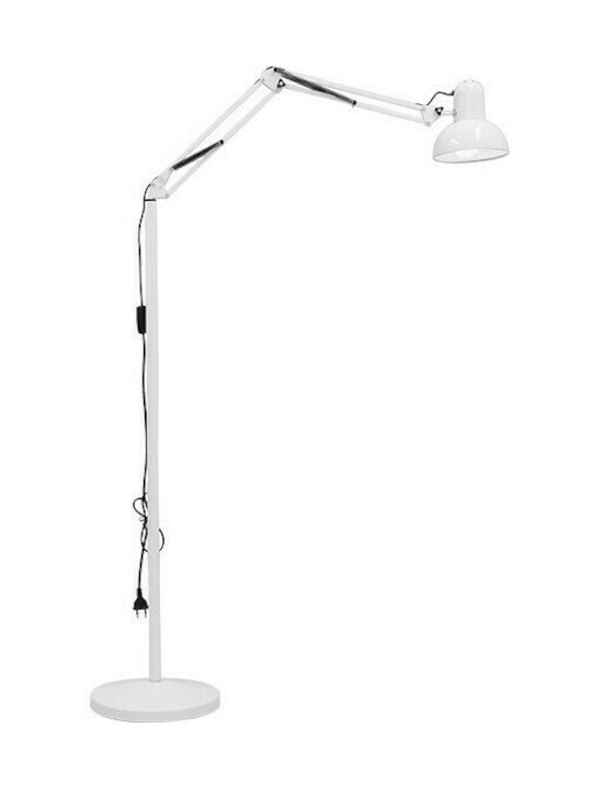GloboStar Audrey Vintage Floor Lamp H190xW27.5cm. with Socket for Bulb E27 White