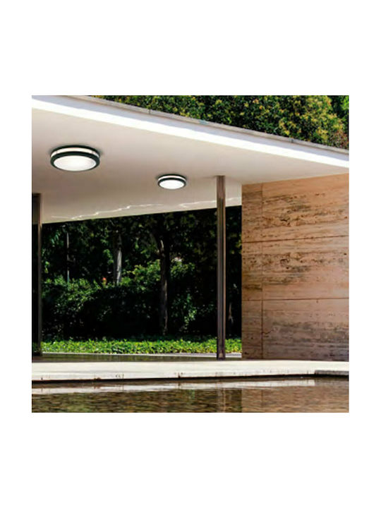 Viokef Chios Outdoor Ceiling Flush Mount E27 in Gray Color 4081700