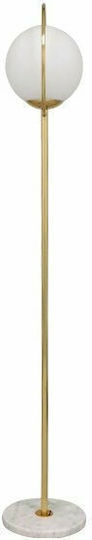 GloboStar VERSAILLES Floor Lamp H170xW35cm. with Socket for Bulb E27 White