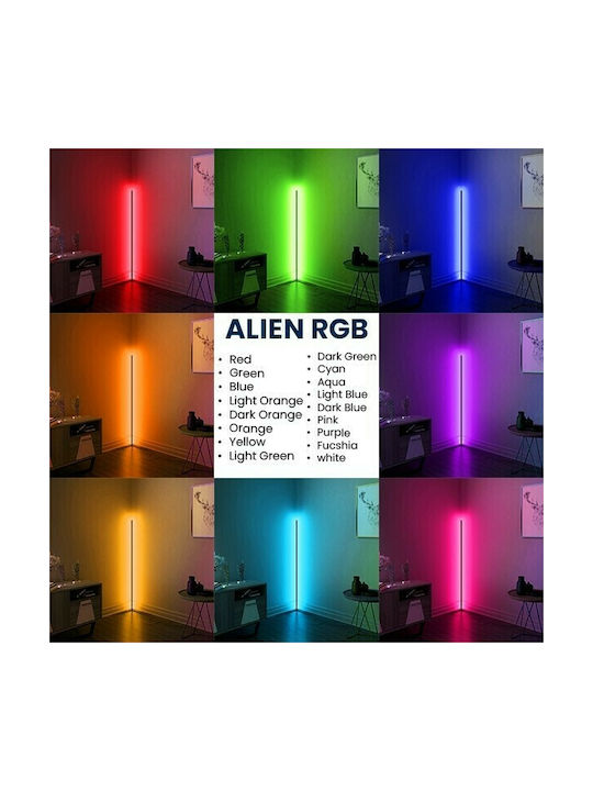 GloboStar LED Φωτιστικό Δαπέδου Υ250xΜ3εκ. με RGB Φως 100lm Μαύρο
