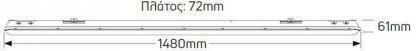 Geyer Lumină Batten Pentru Exterior T8 55W 150buc