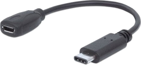 Manhattan Конвертор USB-C Мъжки в Micro USB Женски 1 Брой 353335