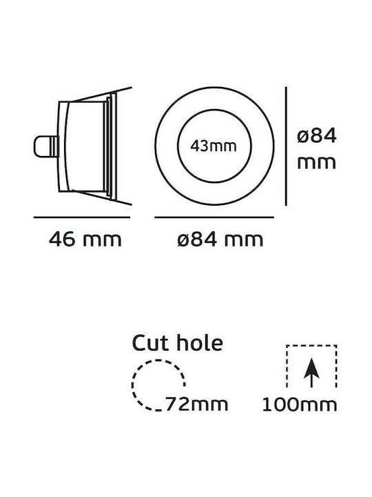 VK Lighting Waterproof Outdoor Ceiling Spot GU5.3 in Black Color 64173-067121