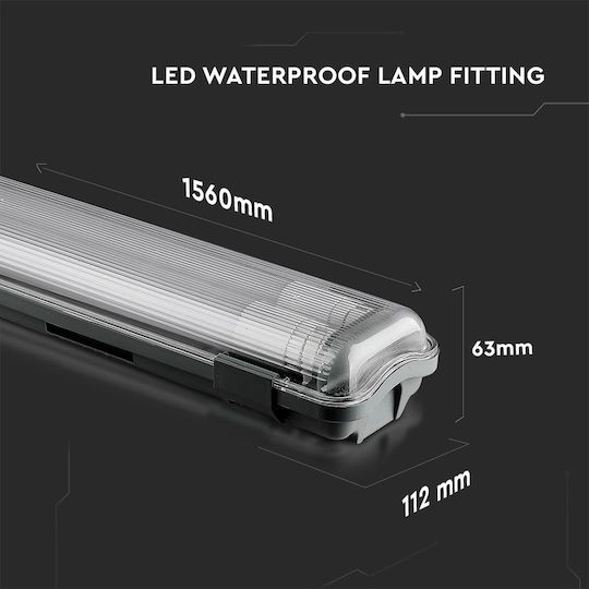 V-TAC Lighting Batten Vt-15022 Outdoor with 2 LED Lamps T8 22W 156cm