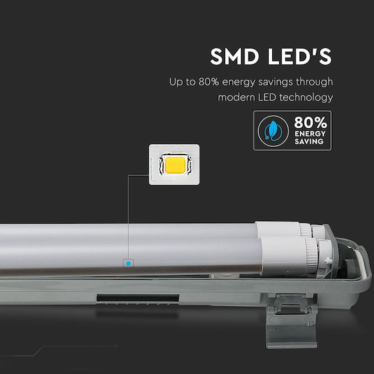V-TAC Lighting Batten Vt-15022 Outdoor with 2 LED Lamps T8 22W 156cm