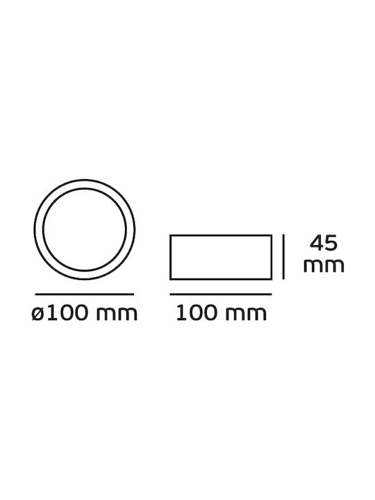 VK Lighting Στεγανό Σποτ Οροφής Εξωτερικού Χώρου GX53 σε Χρυσό Χρώμα 74168-205677