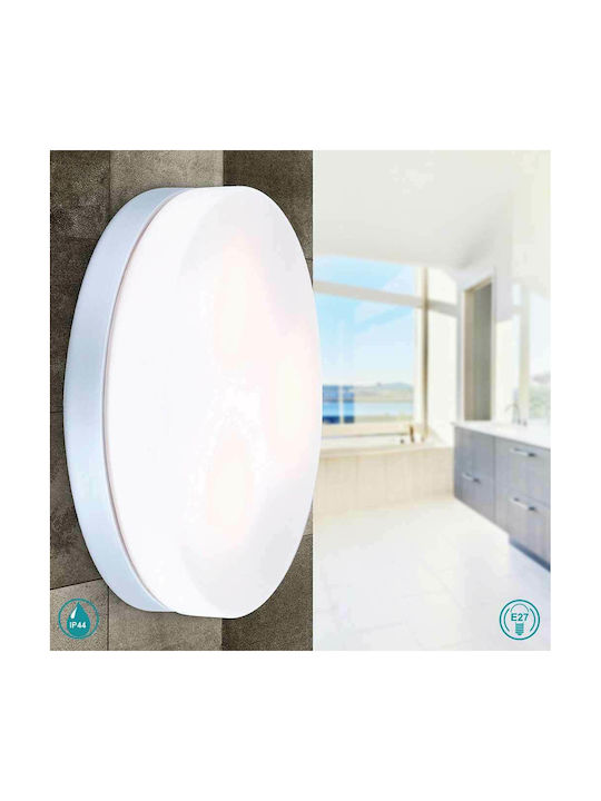 Globo Lighting Vranos Plafonieră de Exterior E27 în Culoare Argintiu 32113