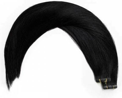 Seamless1 Sticker Extension with Natural Hair Remy in Dark Black Color 55cm Midnight Ultimate Range 20pcs