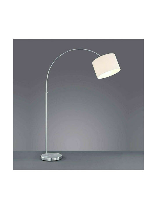Trio Lighting Hotel Подова Лампа В215xД30см. с Цокъл за Крушка E27 Бял