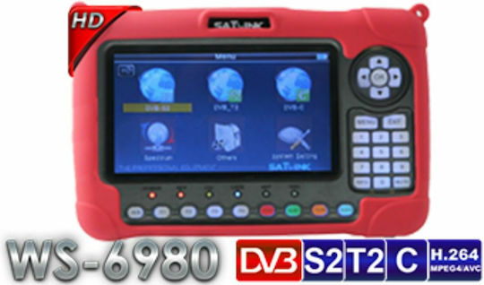 Satlink Electronical Signal Level Meter WS-6980 DVB-C / DVB-S / DVB-S2 / DVB-T / DVB-T2 with Screen 7"