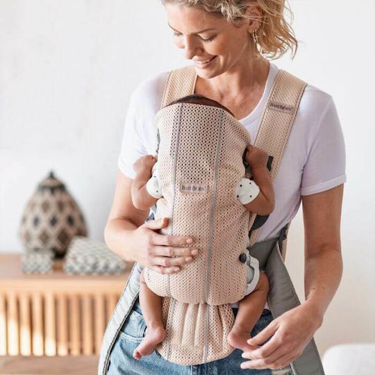BabyBjorn Classic Carrier Mini Mesh Greige with Maximum Weight 11kg