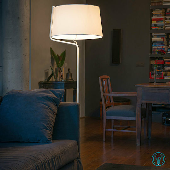 Faro Barcelona Berni Stehlampe Höhe 151xM48cm mit Lampenbirnensockel für E27 Weiß