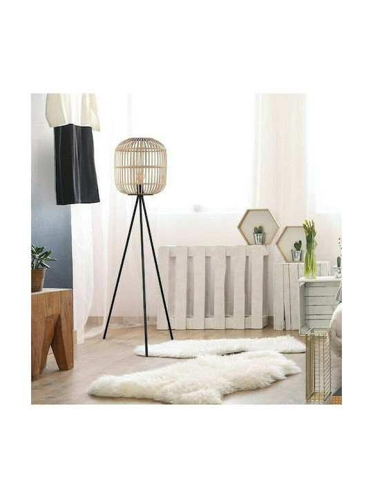 Eglo Bordesley Vintage Stehleuchte H139xB35cm. mit Fassung für Lampe E27 Schwarz