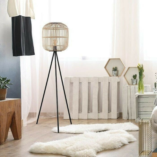 Eglo Bordesley Vintage Floor Lamp H139xW35cm. with Socket for Bulb E27 Black