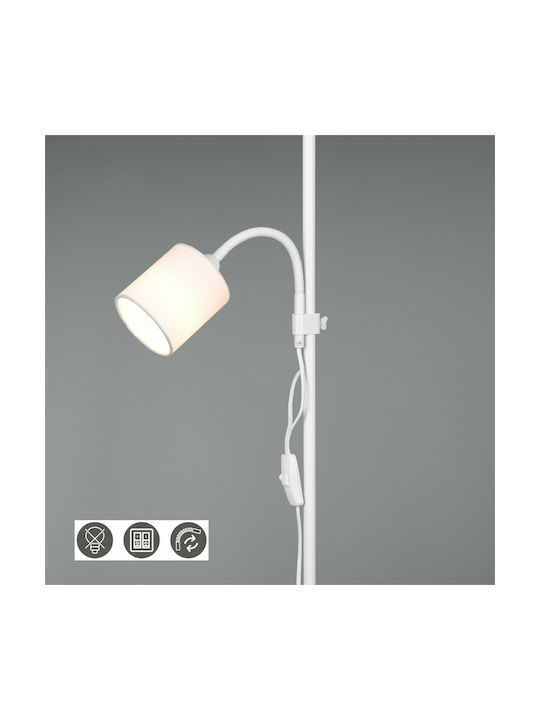 Trio Lighting Owen Floor Lamp H160xW36cm. with Socket for Bulb E27 White