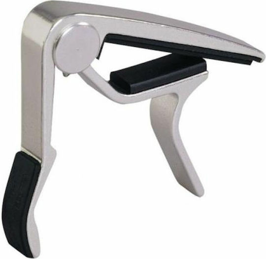 Dunlop Metallic Trigger Capo for Acoustic Guitar Trigger Capo Acoustic Curved Silver